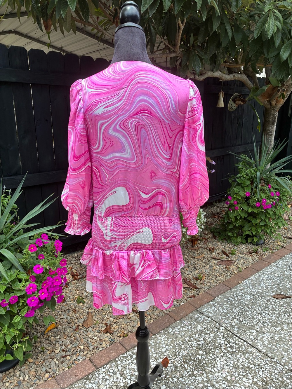 Amanda Uprichard Amber Mini Dress in Pink Swirl - Size XS :Stunning Amanda - Picture 3 of 8